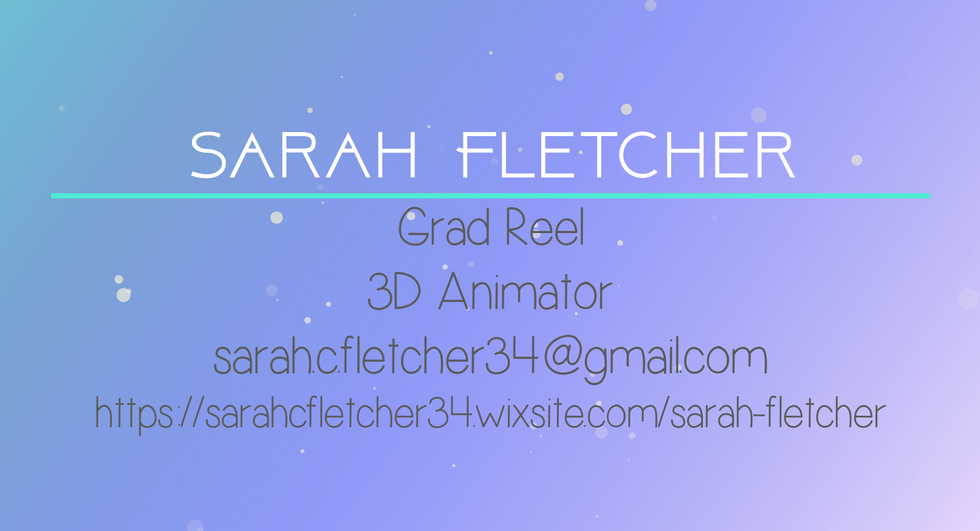 Sarah Fletcher Grad Reel